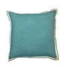 Teal Flange Linen Cushion 50X50CM