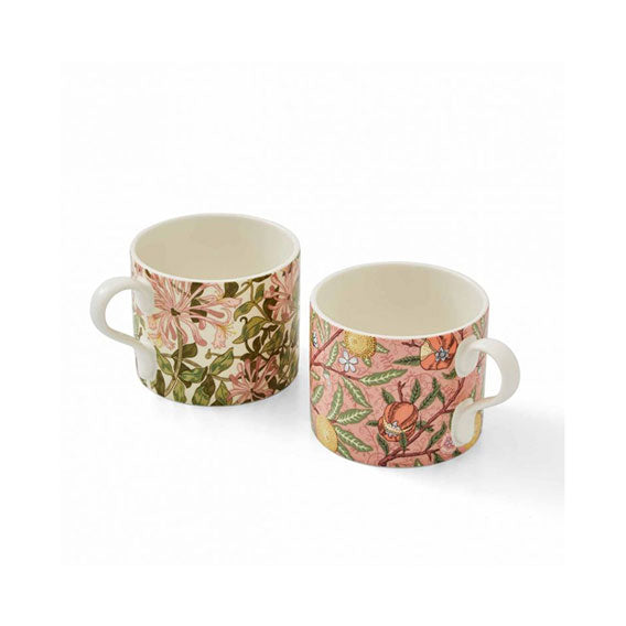 Morris & Co. Fruit and Honeysuckle Set of 2 Mugs