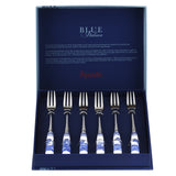 Blue Italian Pastry Forks