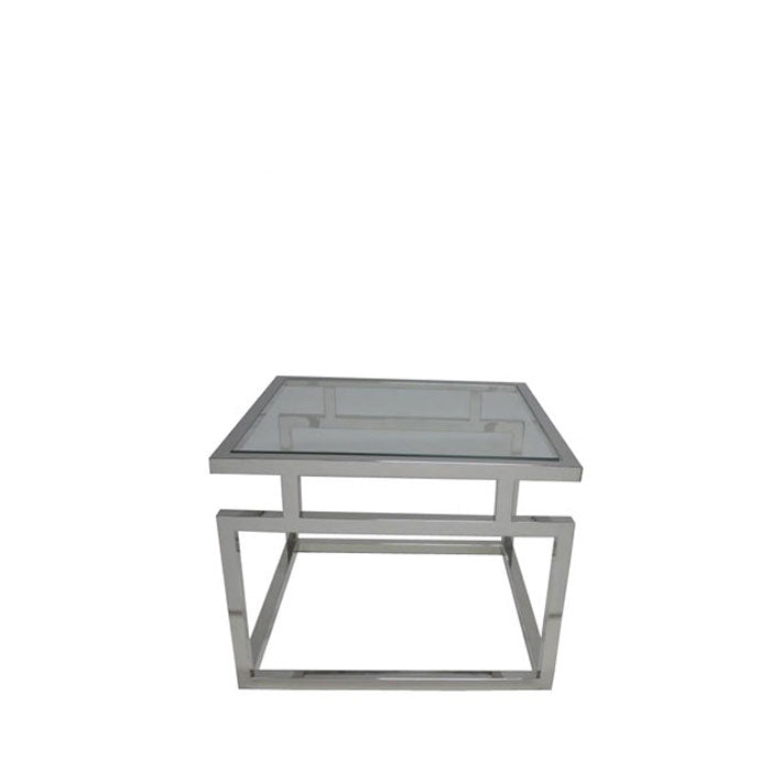 Side Table w/ Clear Glass Top