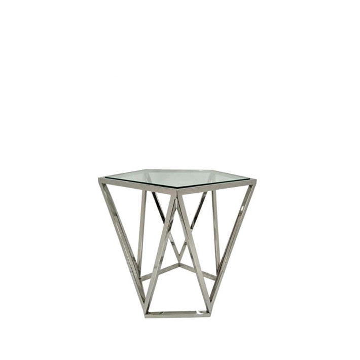 Side Table w/ Clear Glass Top