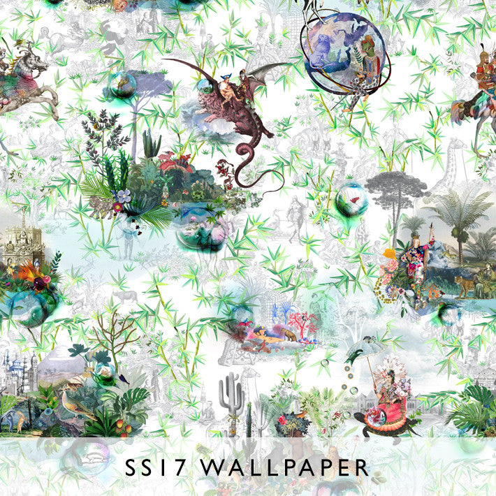 Wallpaper Reveries Vert Buis | Christian Lacroix