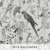 Wallpaper Birds Sinfonia in Graphite | Christian Lacroix SS18 | Janine Kuala Lumpur