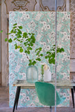 Wallpaper Emillie in Aqua | Designers Guild SS18 | Janine Kuala Lumpur