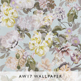 Wallpaper Delft Flower Duck Egg