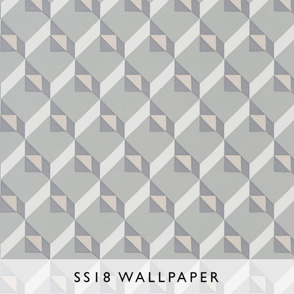 Wallpaper Dufrene in Zinc Blue | Designers Guild SS18 | Janine Kuala Lumpur