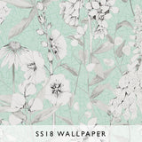 Wallpaper Emillie in Aqua | Designers Guild SS18 | Janine Kuala Lumpur