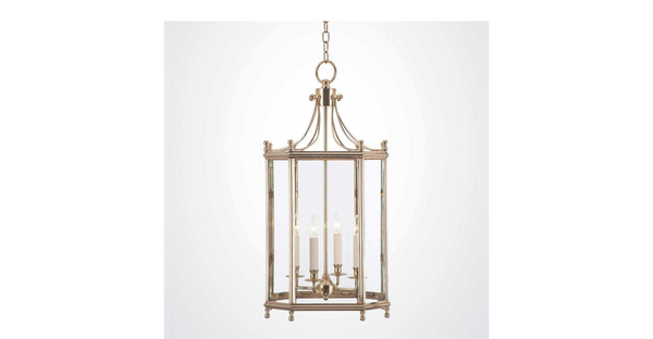 LANTERN GLOSSY GOLD | GLASS & POLISHED STAINLESS STEEL
