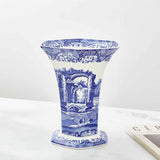 Spode Blue Italian Hexagonal Vase