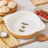 Botanic Garden Harmony Baking Amber Dish with Handle